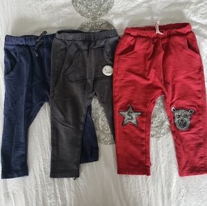 Zara three pairs of boy joggers. 18mo - 3y